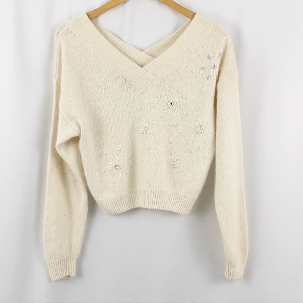 Vintage Extra Energy Snowflake Sweater M